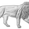1 troy ounce silver coin African Lion 2021 front