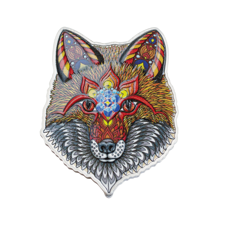 1 troy ounce silver coin electric fox 2021 front