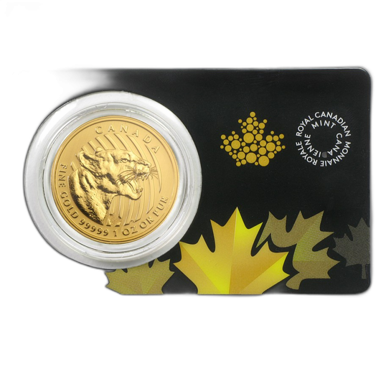 Call of the Wild 2015 Growling Cougar - 1 troy ounce gouden munt voorkant