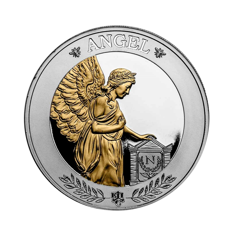 1 troy ounce zilveren munt St. Helena’s Napoleon Angel Proof voorkant