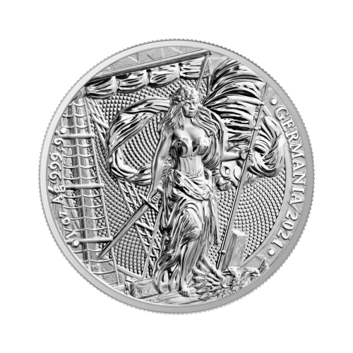 1 Troy ounce zilveren munt Germania 2021 voorkant
