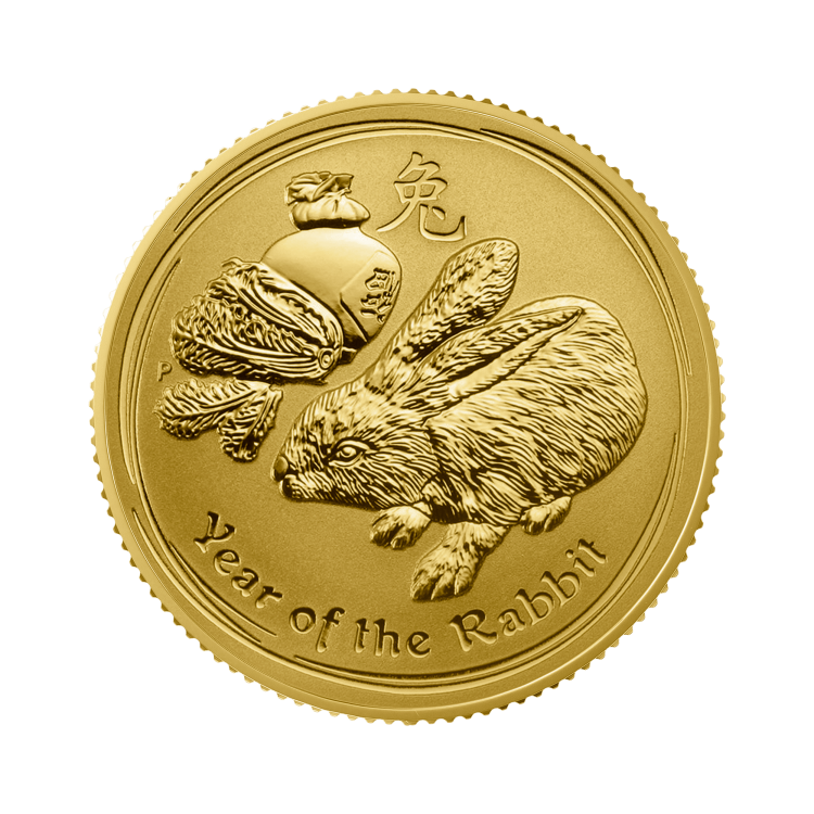 1/4 Troy ounce gouden munt Lunar 2011 voorkant