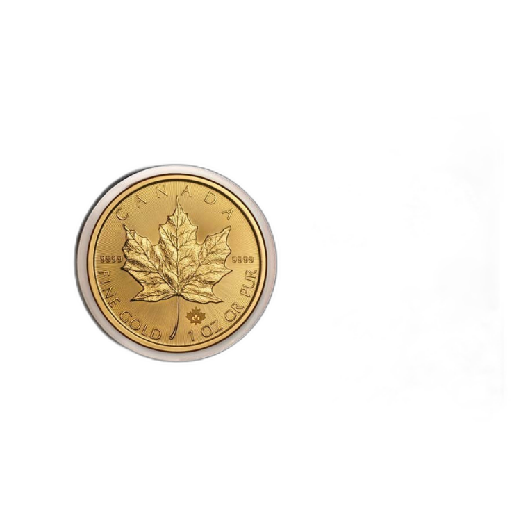 1 troy ounce gouden Maple Leaf 2015 in Assay Card voorkant