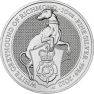 10 Troy ounce silver coin Queens Beasts White Greyhound front