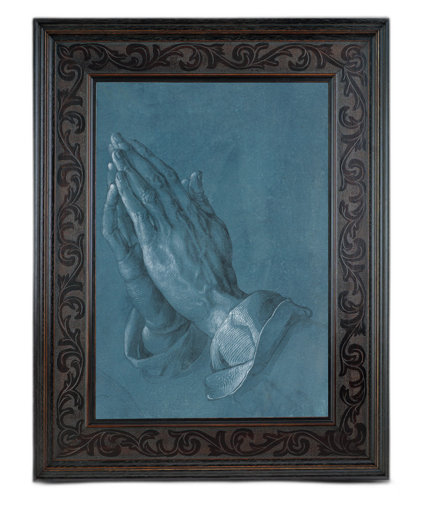 1.5 kilo silver coin painting Praying hands 2021 Proof front