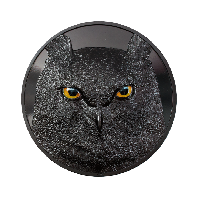 2 troy ounce silver coin Eagle Owl - Hunters By Night 2021 front