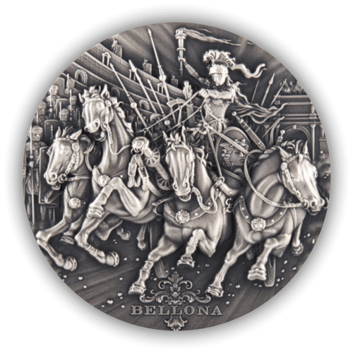 2 Troy ounce zilveren Bellona munt 2018 voorkant