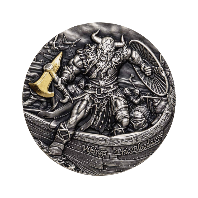 2 Troy ounce silver Eric Bloodaxe coin 2020 front