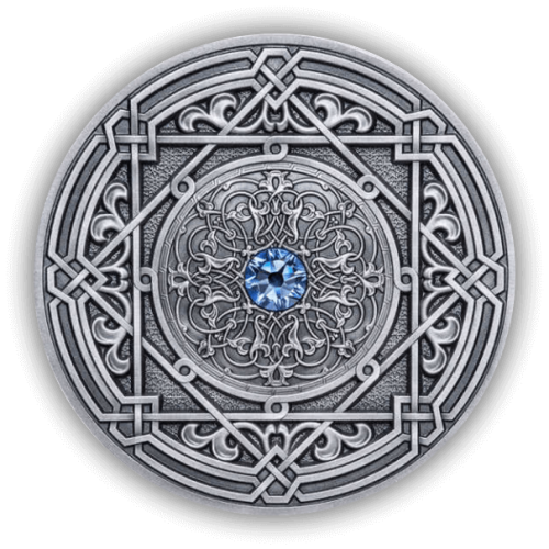 3 Troy ounce zilveren ‘’Moresque’’ munt 2018 voorkant