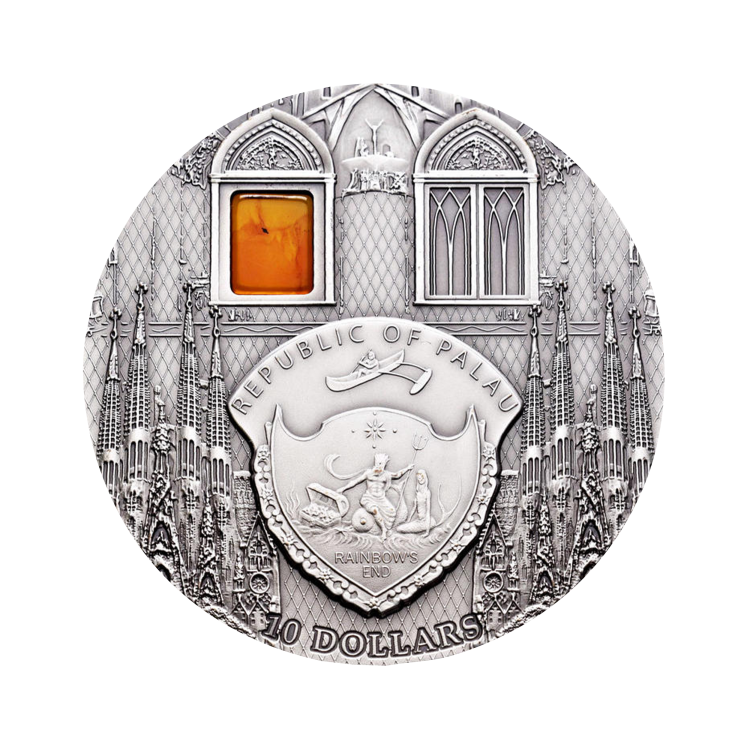 2 Troy ounce silver coin Sagrada Familia 2010 front