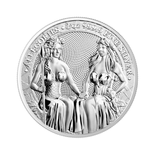 2 troy ounce silver coin Germania Allegories 2021 front