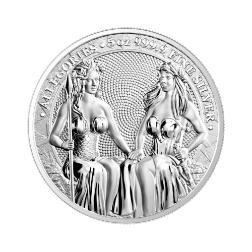 5 troy ounce silver coin Germania Allegories 2021 front