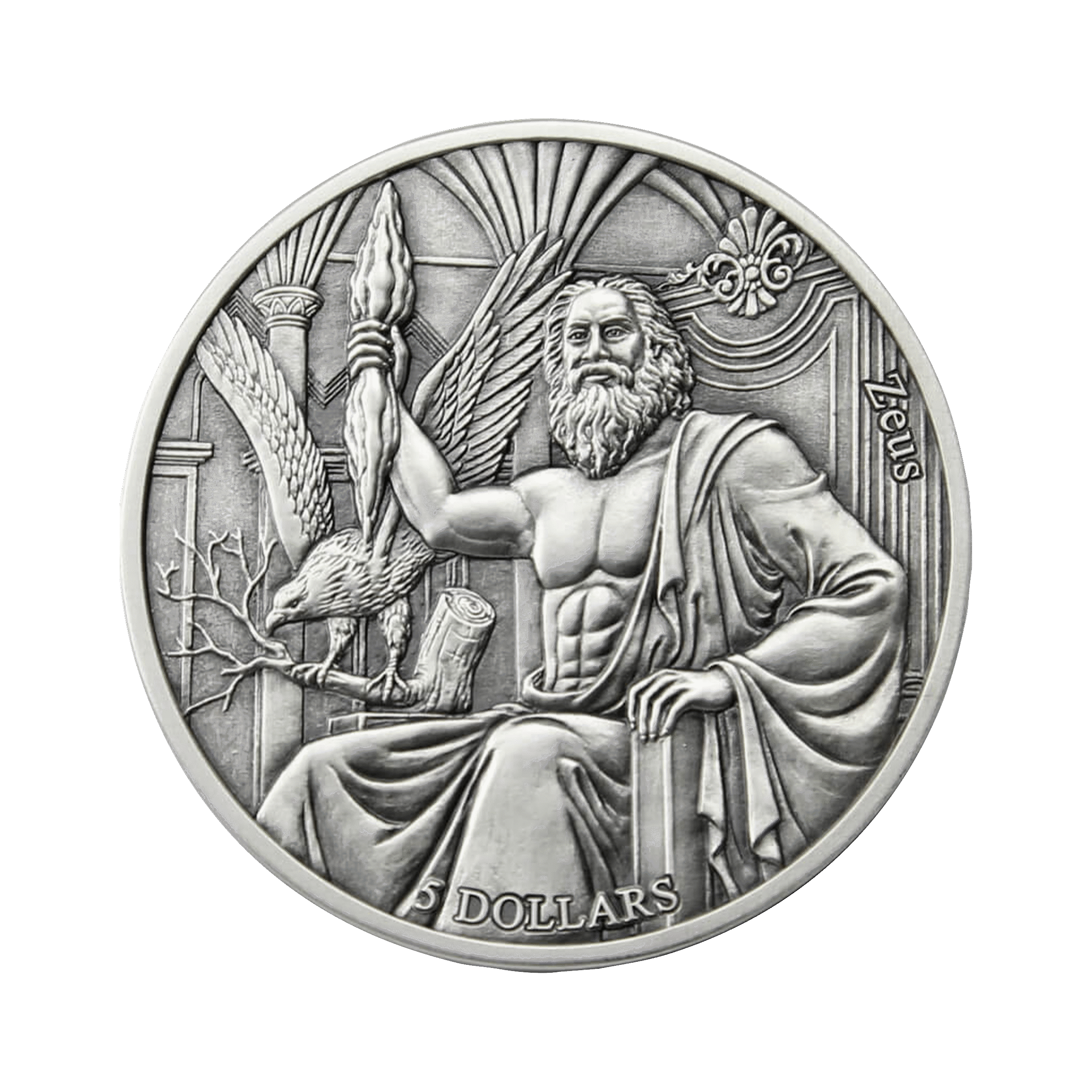2 Troy ounce silver coin Zeus VS Leo 2021