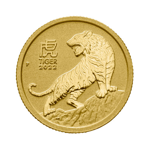 1/20 Troy ounce gold coin Lunar 2022 front