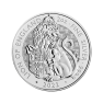 2 troy ounce zilveren munt Tudor Beasts Lion 2022 voorkant
