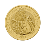 1/4 troy ounce gouden Tudor Beasts Lion munt 2022 voorkant