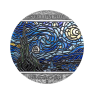 2 troy ounce zilveren munt Vincent van Gogh Sterrennacht 2022 voorkant