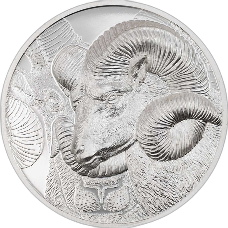3 troy ounce Silver coin Magnificent Argali 2022 front