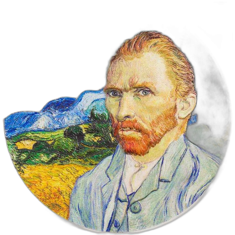 2 troy ounce zilveren munt Vincent van Gogh masters of art 2022 voorkant