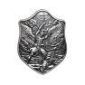 1 kilo zilveren munt St. Michael Shield stacker antieke afwerking 2022 voorkant