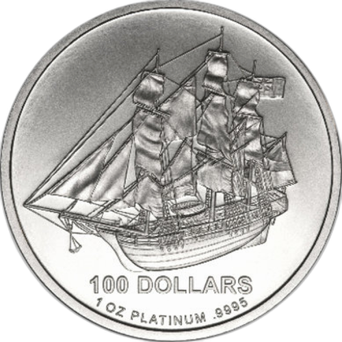 1 troy ounce platinum Cook Islands coin 2017 front