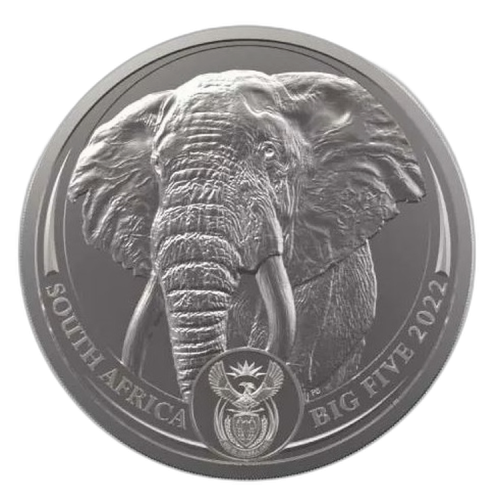 1 troy ounce platinum coin Big Five Elephant 2022 front