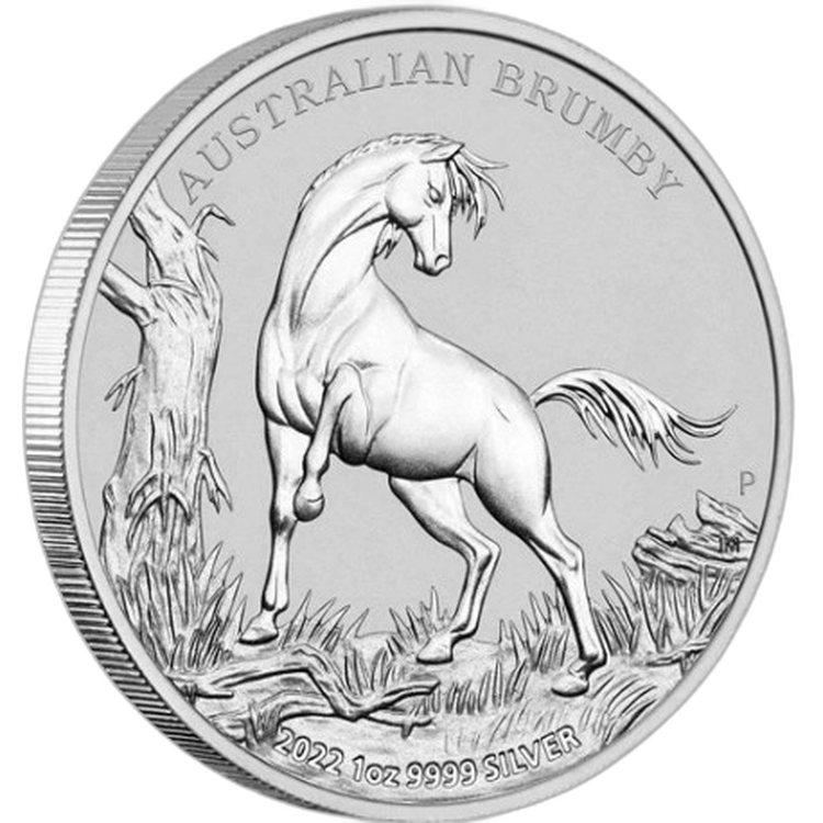 1 troy ounce zilveren Brumby 2022 front