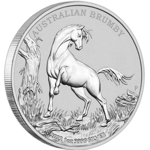 1 troy ounce zilveren Brumby 2022 front
