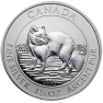 1.5 troy ounce zilveren Arctic Fox munt 2014 voorkant