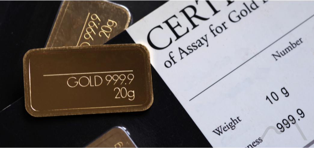 What is a certificate when buying gold?