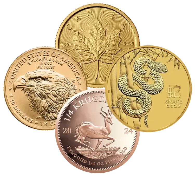 1/4 troy ounce gouden Queen Beasts munt