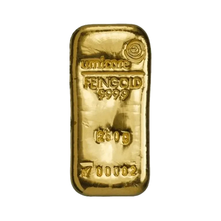 Goudbaar 250 gram | Opslag in Zürich voorkant