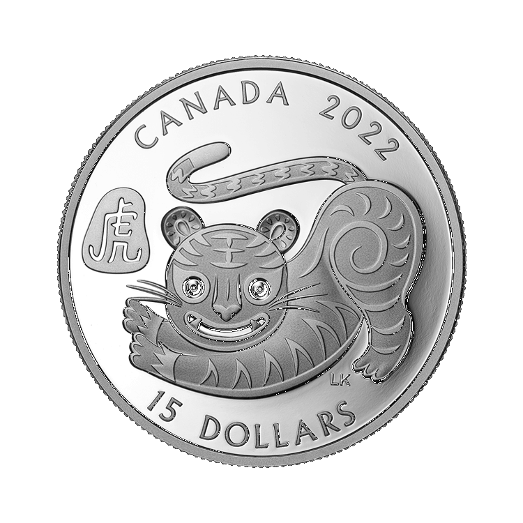 1 oz zilveren Lunar Year of the Tiger | proof voorkant