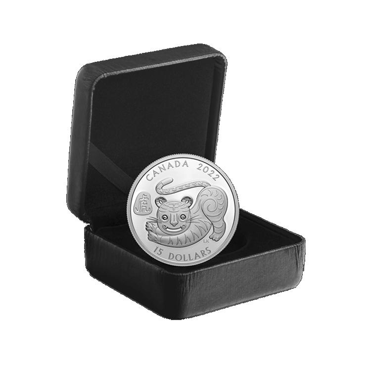 1 oz zilveren Lunar Year of the Tiger | proof achterkant